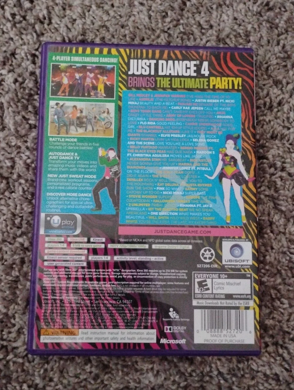 Just Dance 4 (Xbox 360) - Complete CIB (Case, Manual & Game Disc)
